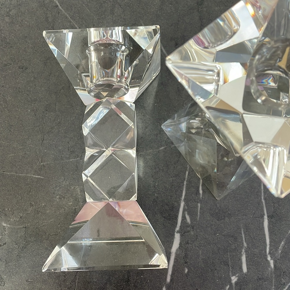 Crystal candlesticks - Picture 4 of 5